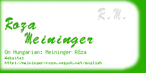 roza meininger business card